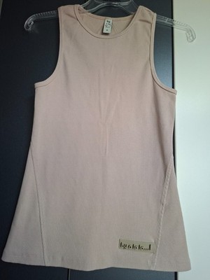 Damen Tanktop Shirt von By o la la Beige Gerippte Baumwolle Gr. S/M Neuwertig!