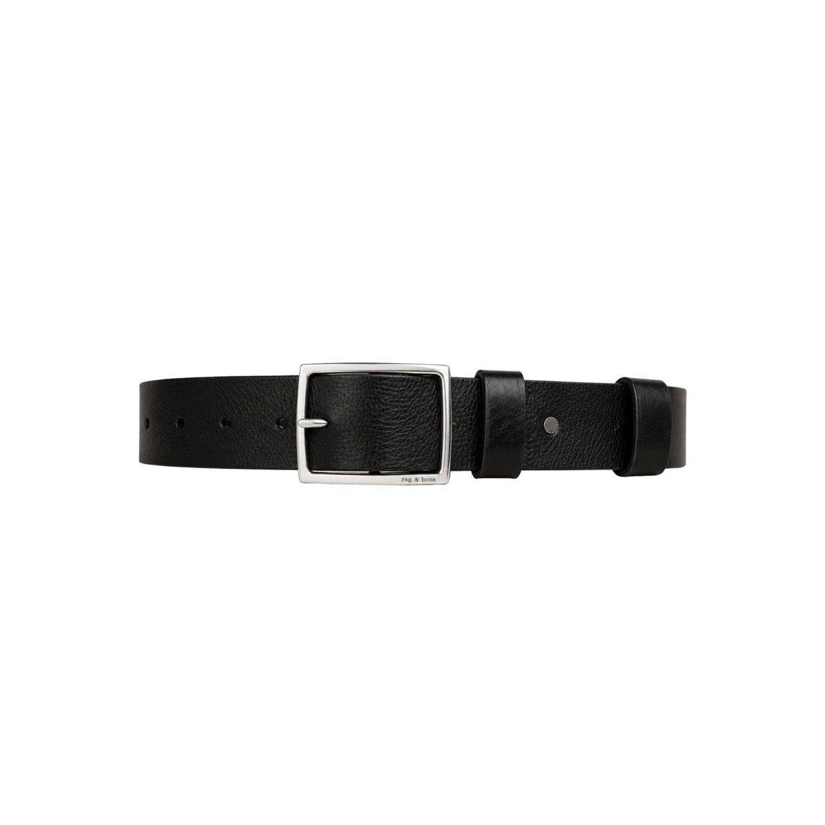 NWT Rag & Bone Leather Jumbo Boyfriend Waist Belt, Black, Medium Rag & Bone Mixed Media Boyfriend Black Leather Canvas  main image 3