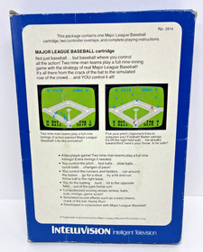 INTELLIVISION: Major League Baseball *COMPLETE & FREE SHIPPING*