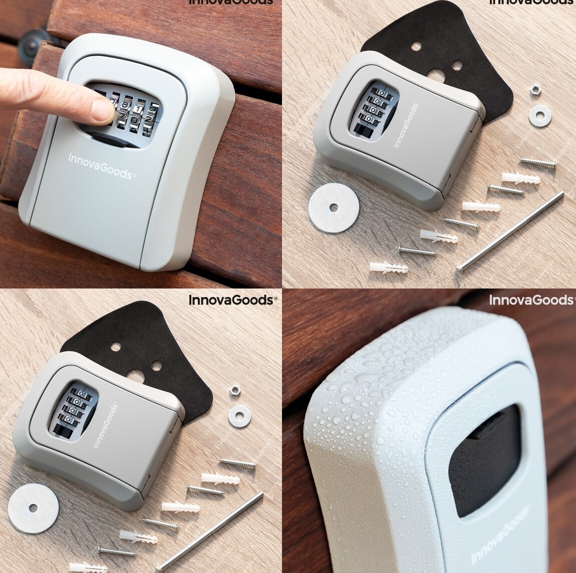 Caja de Seguridad para Llaves codigo de 4 digitos, impermeable, resiste golpes
