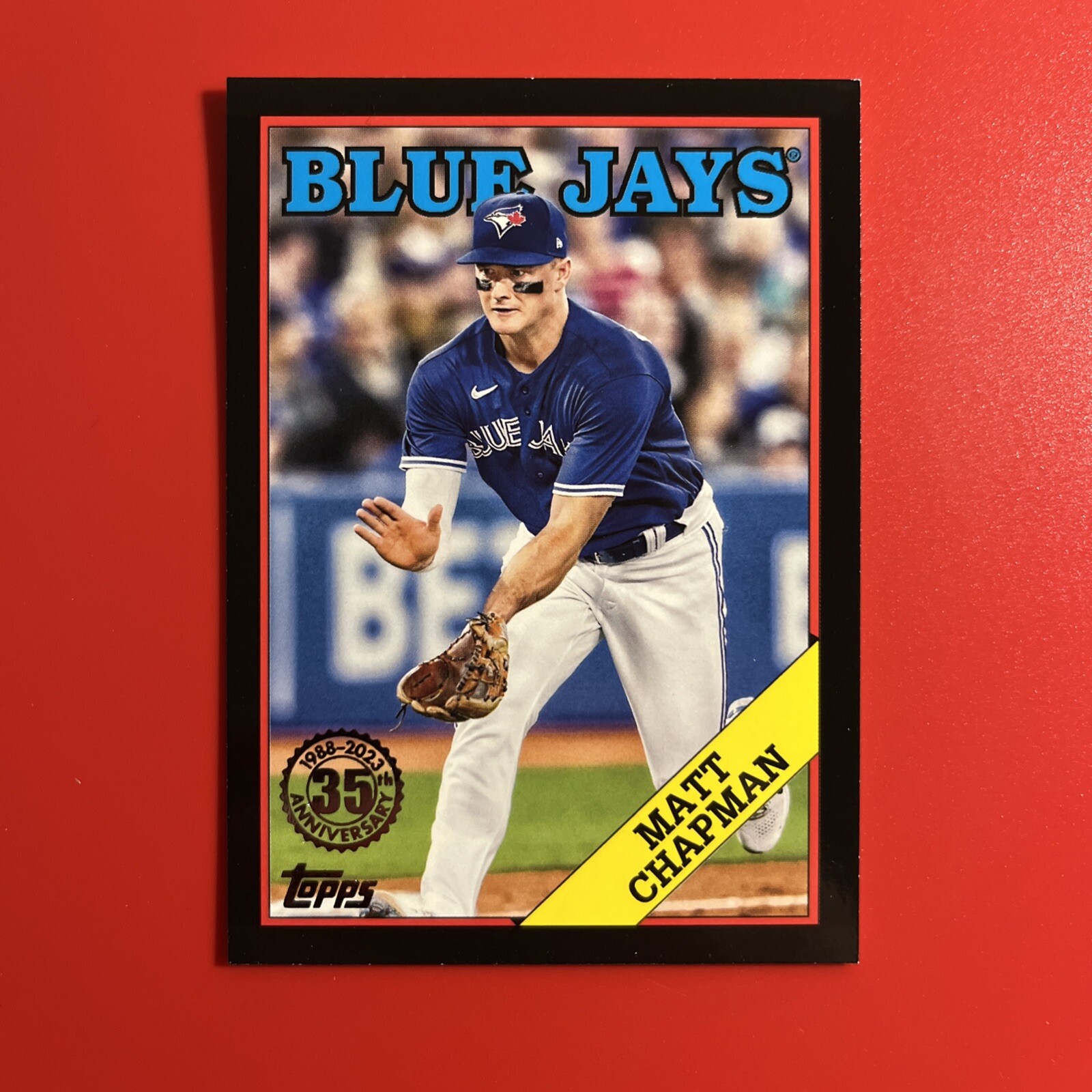 2023 Topps Series 2 Matt Chapman 1988 35th Anniversary Black SP /299 Parallel