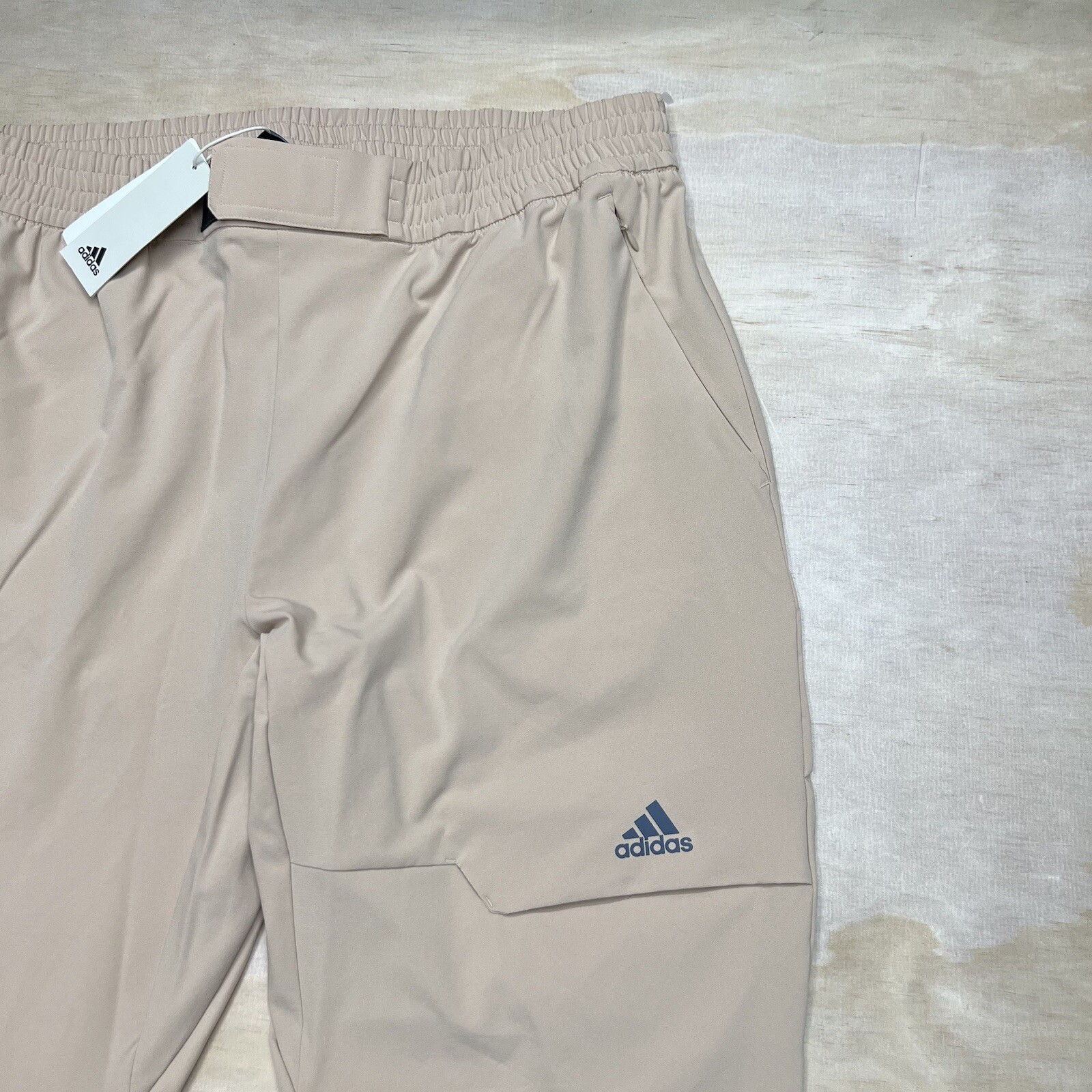NEW XXL Adidas 4CMTE Pants Multi Sport Aeroready Magic Beige Mens HK4494 thumbnail 3