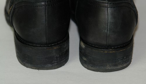 Women's GEOX Respira Virna Biker Boots Black Leather Studs Size EUR 40/US 9.5-10 - Picture 5 of 8