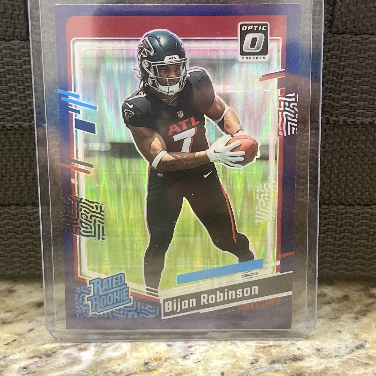2023 Panini Donruss Optic - RR Purple Shock Prizm #206 Bijan Robinson (RC)