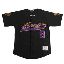 HEADGEAR Classics KOBE BRYANT BLACK MAMBA #24 Baseball Jersey #8 - U-PICK SIZE