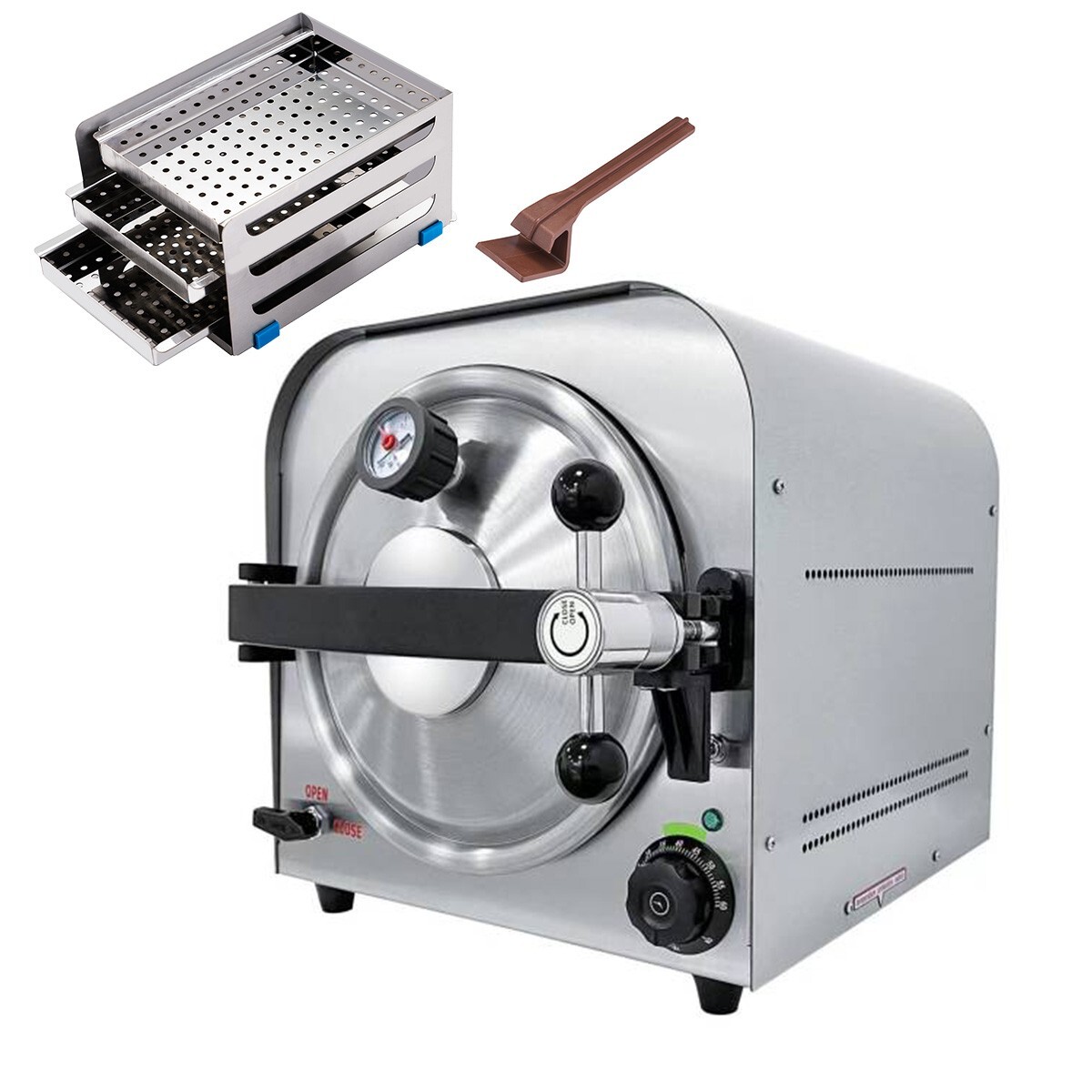 Sterilizzatore Medico 121°C 134°C Autoclave Sterilizzatore A Vapore Classe B 22L - Per Studio Dentistico, Laboratorio, Acciaio Inox Autoclave Classe B 22L Laboratorio Odontotecnico - Foto 10