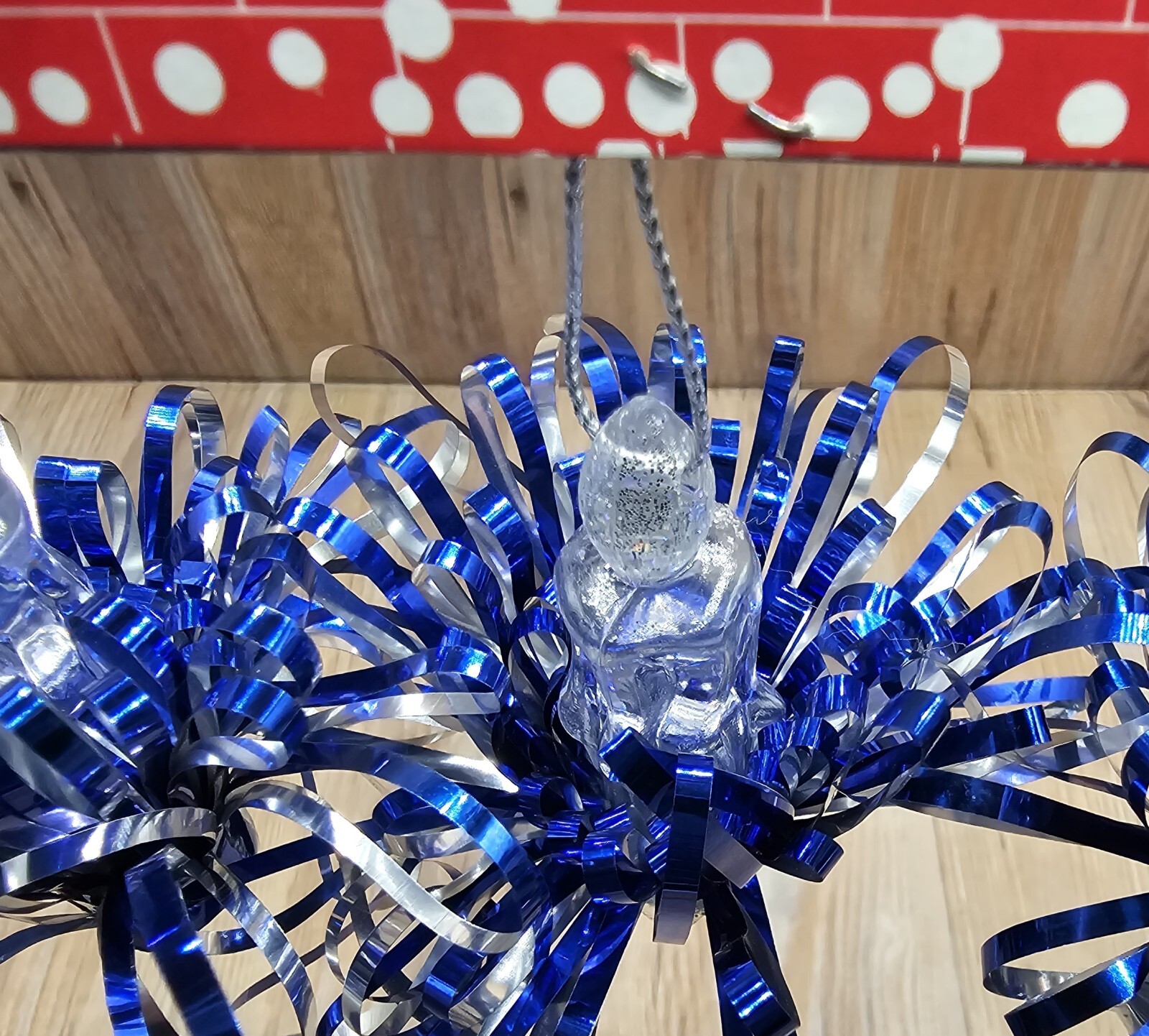 Vintage Christmas 8 String Light Bulb Covers Blue & Gold & Silver