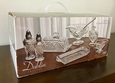 Shannon Godinger Dublin Crystal Hostess 8 Piece Set NEW IN BOX