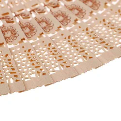 (3PC) Natural Wood Large Lace Floral Folding Hand Held Chinese Fan US - Picture 5 of 19