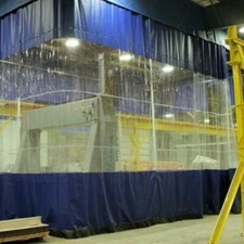 Waterproof Heavy Duty Industrial Commercial PVC Clear Curtain Enclosure Wall New