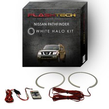 White Angel Eye LED Halo kit & RF Remote for 05-12 Nissan Pathfinder Headlights