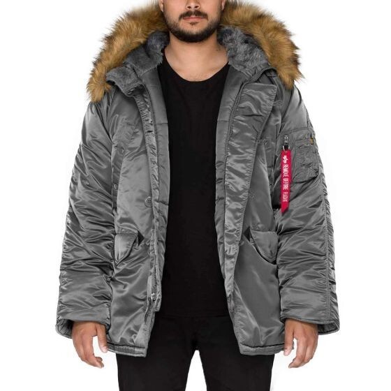 Alpha Industries N3B Parka Gun Metal New! Free US Ship!
