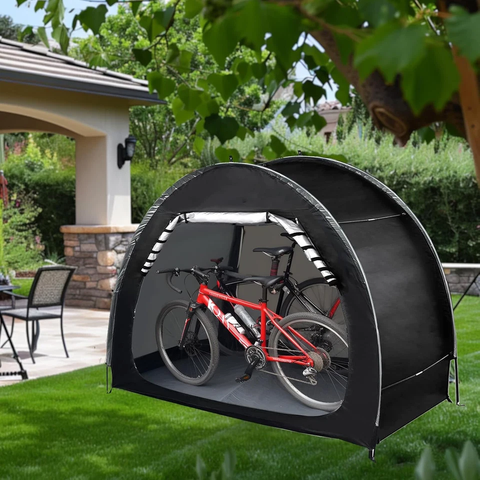 Travel Bike Storage Shed Tent Outdoor Portable Bicycle Storage for 2-4 Bikes NEW - Image 3 of 4