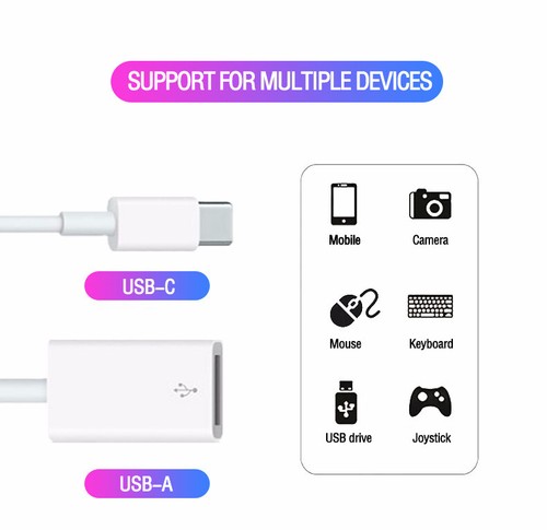13CM OTG USB 3.1 Type-C USB-C OTG Cable Male to USB 3.0 Type A Female Adapter - Picture 3 of 12