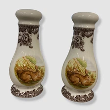 Spode White Woodland Salt & Pepper Shakers 2 Piece Set