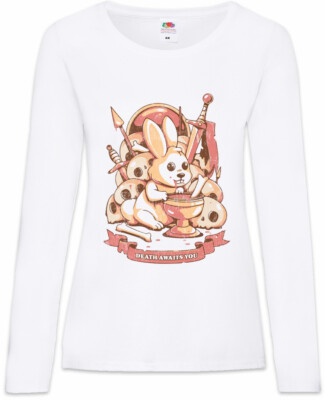 Killer Rabbit III Damen Langarm T-Shirt Ritter der Killer Kaninchen Kokosnuss