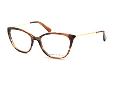 NEW AUTHENTIC ANNE KLEIN AK5084 200 Mocha Horn Women Eyeglasses 53mm 17 140