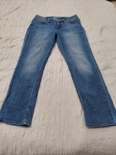 Riders by Lee Women's Mid Rise Straight Leg Blue Jeans Dark 8M Regular Fit 30x28