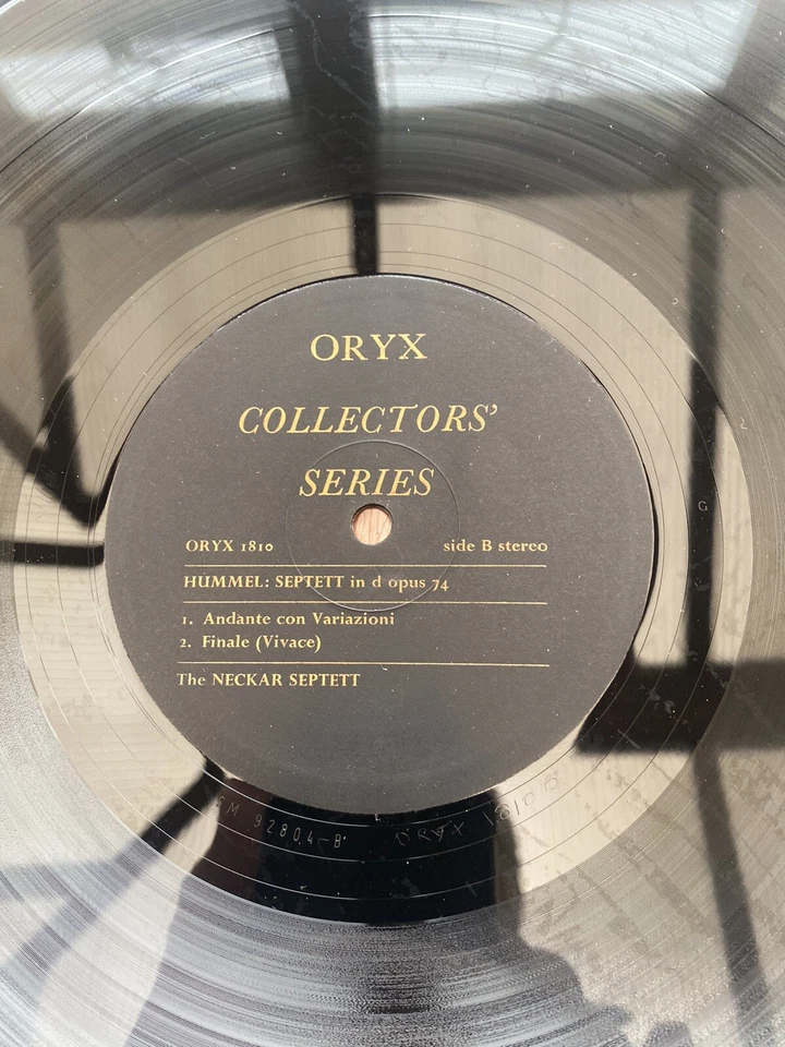 JOHANN NEPOMUK HUMMEL * LP * SEPTET IN D MINOR OP74 THE NEKTAR SEPTETT ORYX 1810 - Image 4 of 4