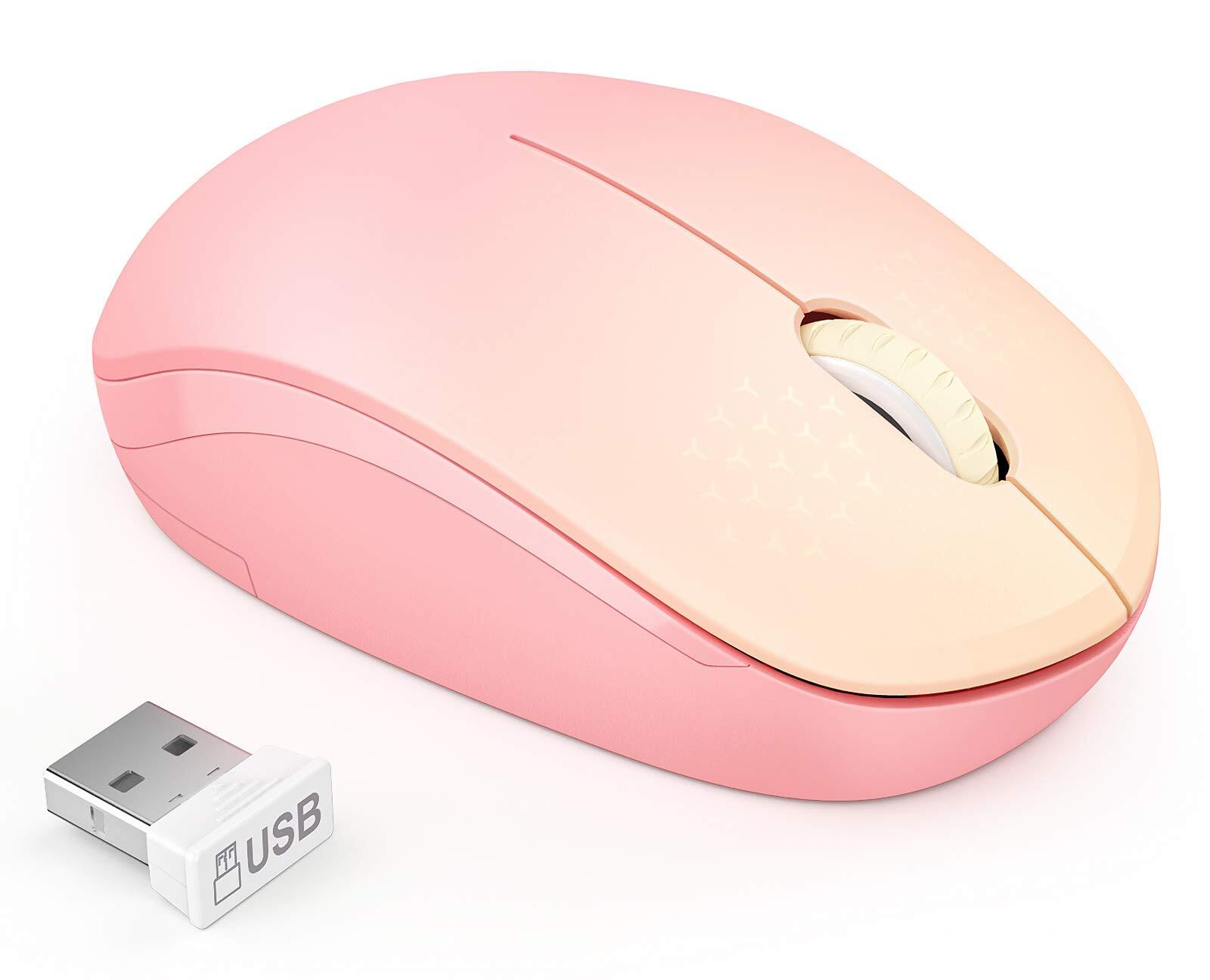 Wireless 2.4G Noiseless Mouse with USB Receiver Portable Ergonomic Computer Mouse for Laptop PC Mac and Desktop Devices-image