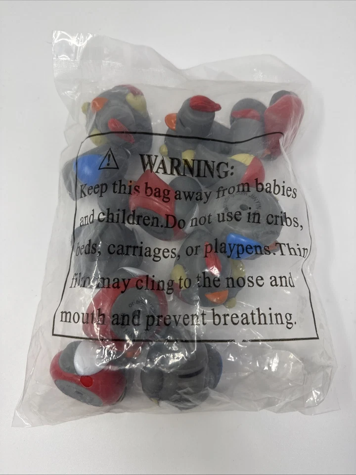 New 12 Lot RUBBER DUCKIES Weapons, Medieval Vikings Celebrate Party Duck 2x2" - Image 2 of 3