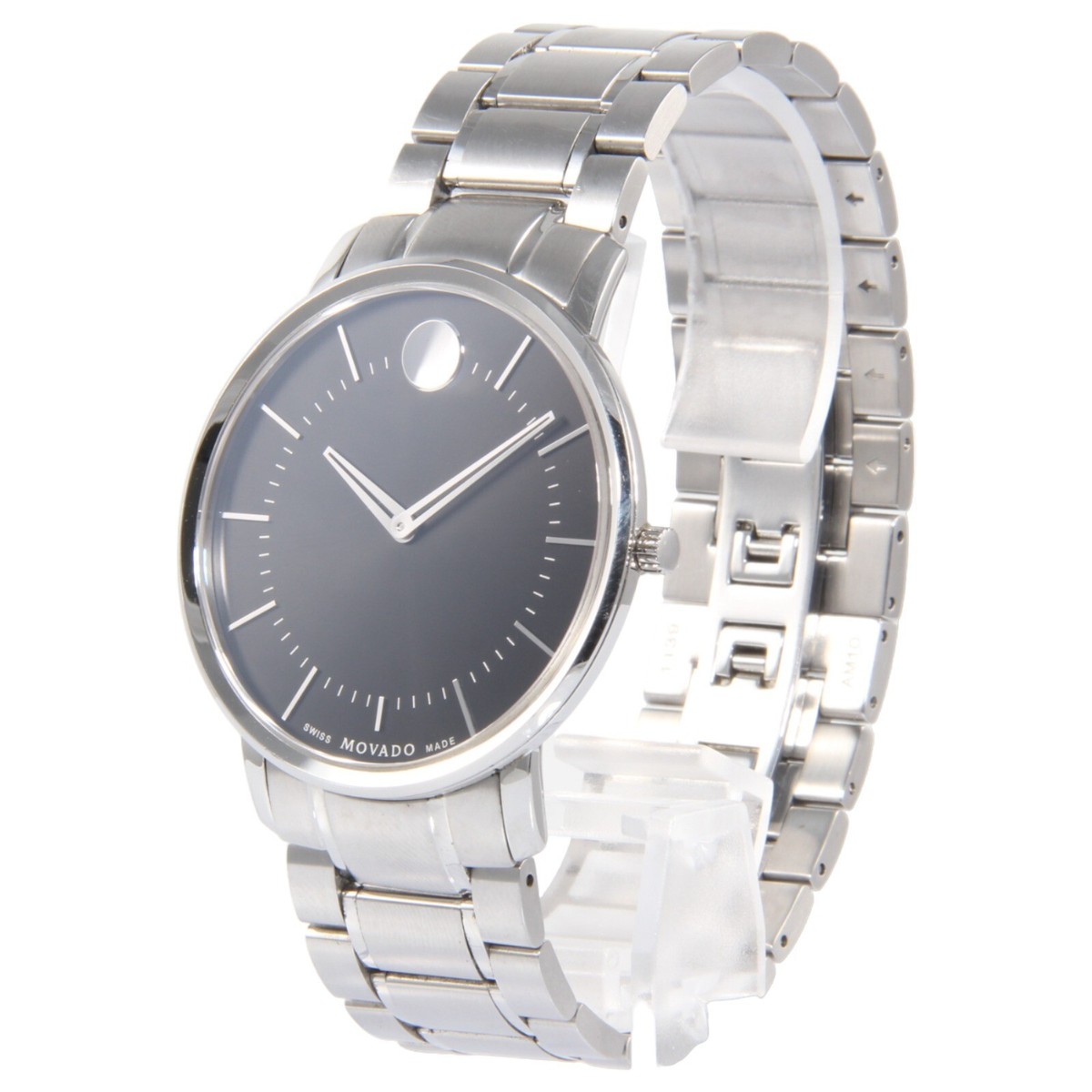 Movado Thin Classic 40mm Stainless Steel Black Dial Quartz Men