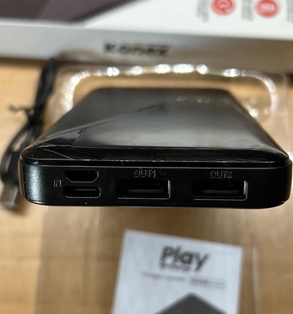 10000mAh Portable Power Bank with Dual USB Fast Charging 2A