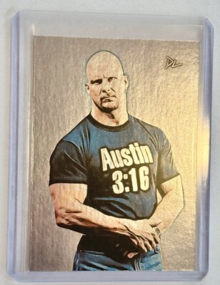 Stone Cold Steve Austin Platinum Plated Artist Signed  WWE  Trading Card 1/1