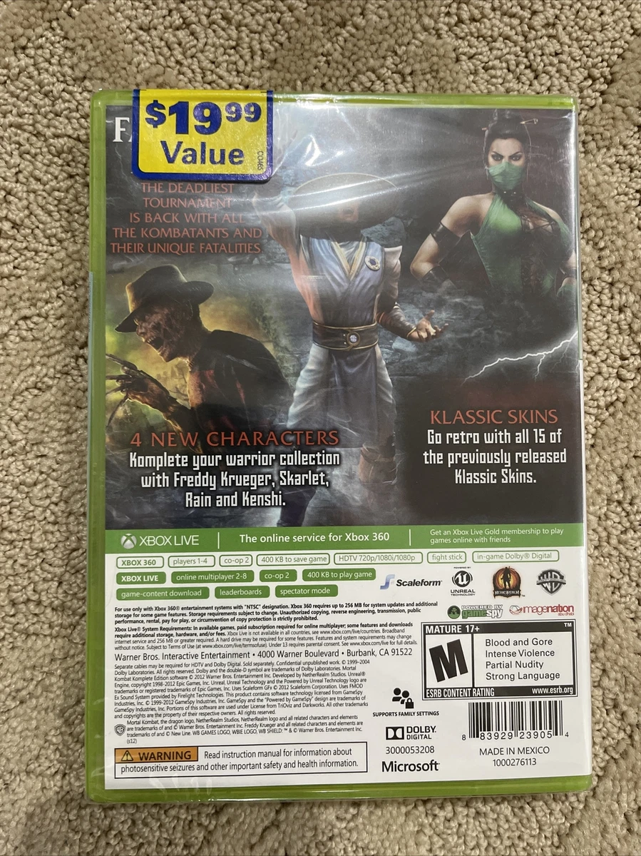 Mortal kombat komplete edition backwards compatible xbox best sale one