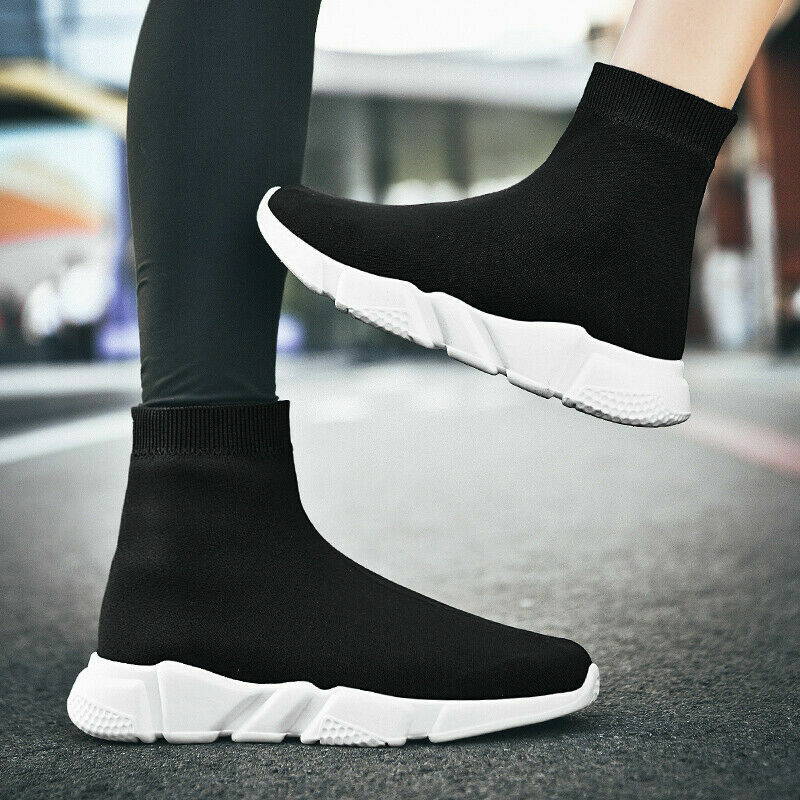 Fashion Men Socks Shoes Unisex High Top Sneakers Walking Driving