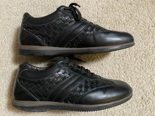 Men's BOTTEGA VENETA Woven Shoes weave Black sneakers #DAMAGED SOLES sz 41  (7.5) | eBay