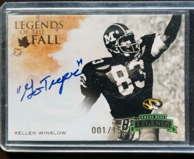 2009 Press Pass  KELLEN WINSLOW  Go Tigers Autograph 1 of 1 Inscription #d 1/150