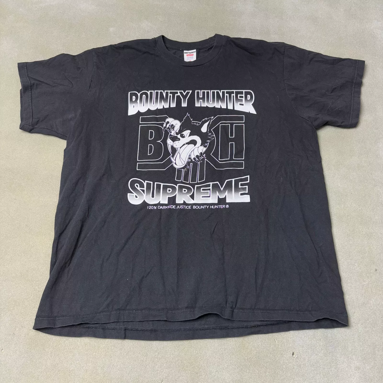 Chemise Supreme Homme XL Noir Bounty Hunter Wolf Manches Courtes Tee FW23