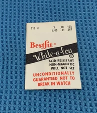 BESTFIT Mainspring PART #710H (7 X 10 X 10.5) NEW OLD STOCK (610E-712K) R