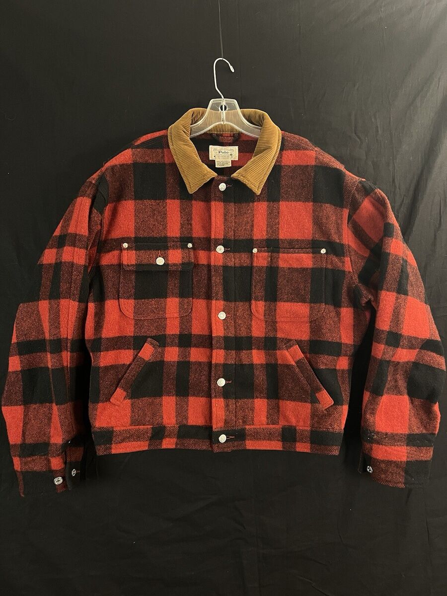 VTG 80s Polo Ralph Lauren Wool Bomber Jacket Buffalo Plaid VTG 80s Polo Ralph Lauren Wool Bomber Jacket Buffalo Plaid