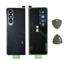 Replacement Compatible With Galaxy Z Fold 4 BLACK Back Glass Camera Frame Cover