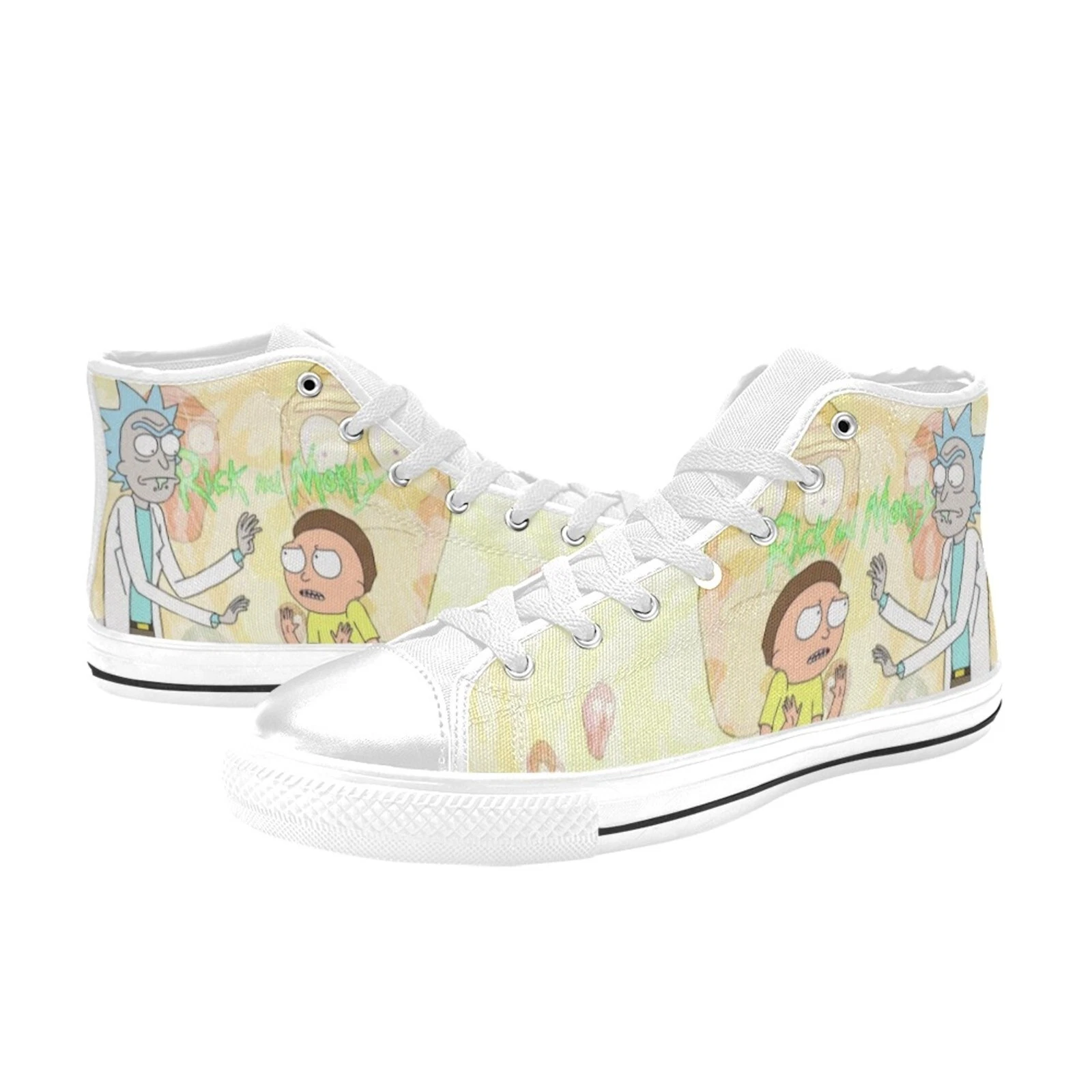 Rick and Rickandmorty Sneakers High Top Canvas Shoes