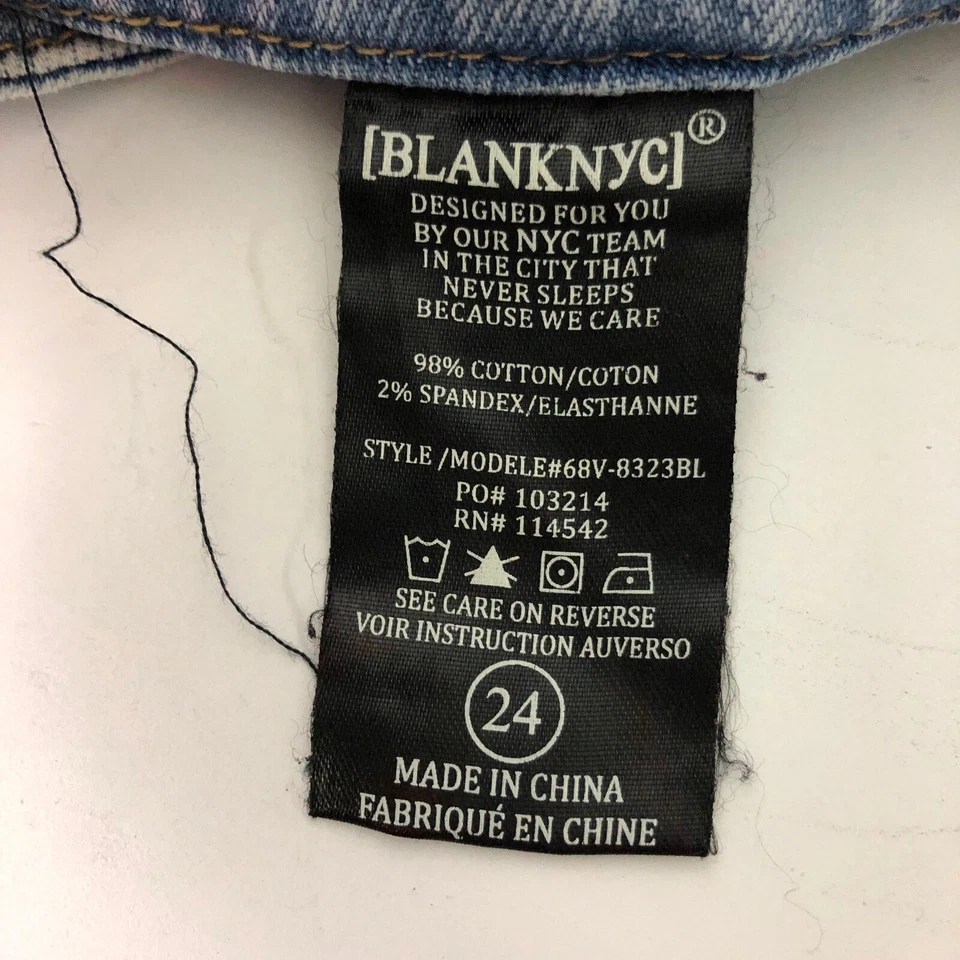 CALÇÕES JEANS FEMININOS EM BRANCO CORTE DENIM TAMANHO 24 - Imagem 4 de 4