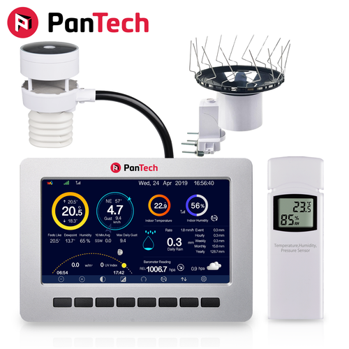 PanTech Weather Station Ultrasonic Anemometer Wifi Rain Gauge 100m Solar HP2553 - Picture 2 of 24