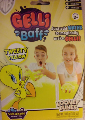 Gelli-Baff -Water Magically Makes Tweety Yellow Drain/Skin Safe Stain Free New!!