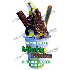 Eiswagen Aufkleber Minty Flake Knickerbocker Glory Mint KBG Trailer Decals
