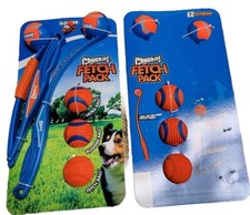 2 SETS Dog Ball Toy Chuckit Launcher Fetch 7-piece Play Double