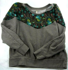 oversized floral mesh top