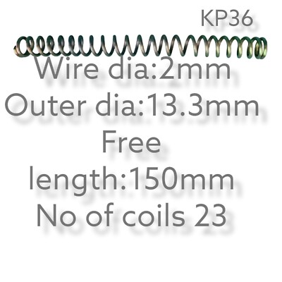 Drahtdurchmesser 2 mm x 13,3 mm Außendurchmesser x 150 mm lang Druckfeder 1 Stück
