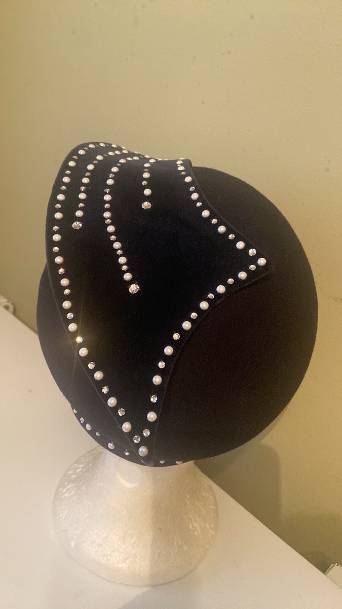 Dark Navy Blue Wool Church Dress Hat By Jack McConnell | eBay display picture 1