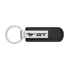 Ford Mustang GT Black Leather Strap Key Chain Keychain Key-ring Key