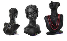  Schmuckbüste Dekokopf Schaufensterpuppe Schmuckdisplay schwarz