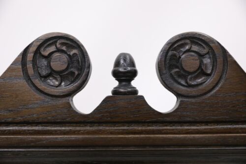 Old Charm Oak Hanging Corner Display Cabinet in Jacobean Brown FREE UK Delivery - Picture 7 of 11