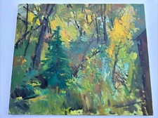 PATRICIA LEGRANDE PAINTING WIFE OF SERGEI BONGART IMPRESSIONIST LARGE LANDSCAPE