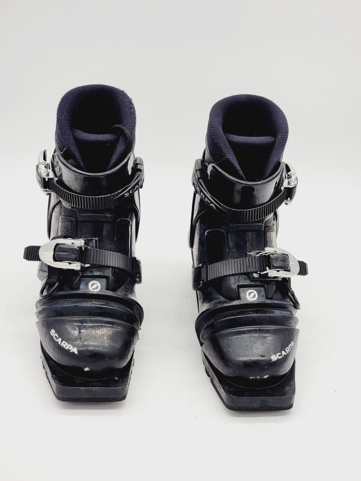 Scarpa T4 Black 3Pin 75mm Telemark Ski Boots Size 6/7US 26 Mondo eBay